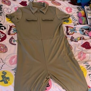 Army green jumpsuit